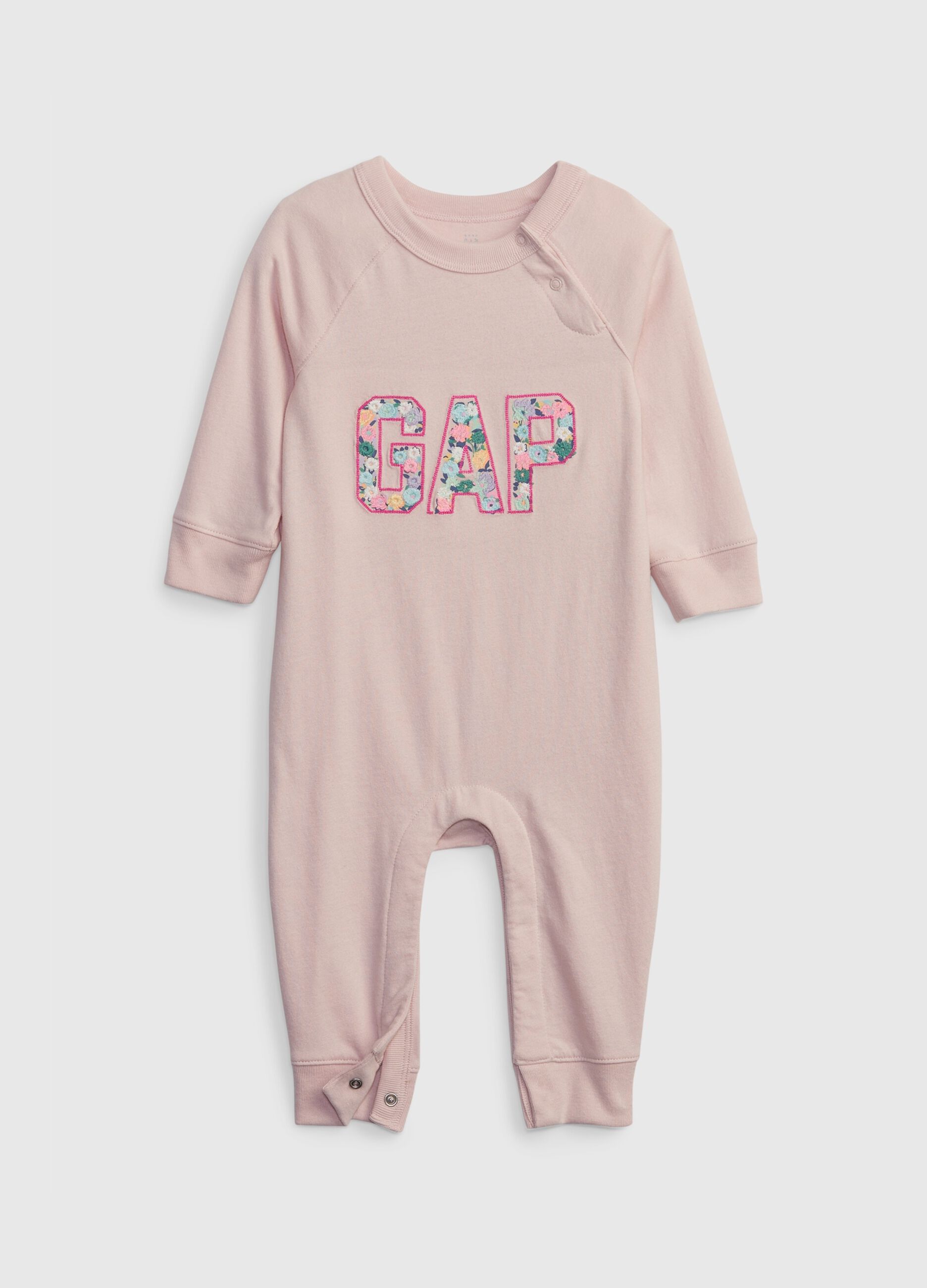 Onesie with logo patch