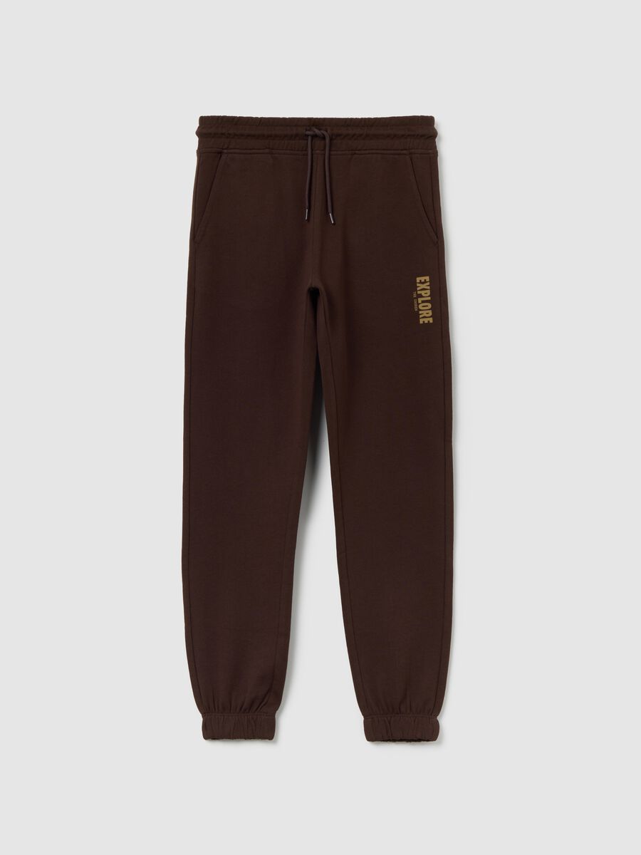 Pantaloni jogger marroni_0