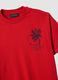 Red pure cotton relaxed-fit T-shirt with embroidery_5
