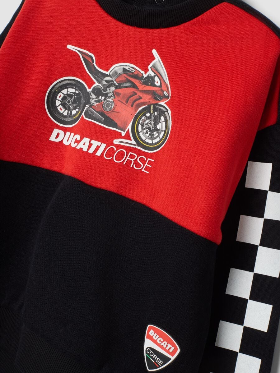 Completo rosso e nero in puro cotone a tema Ducati over_2