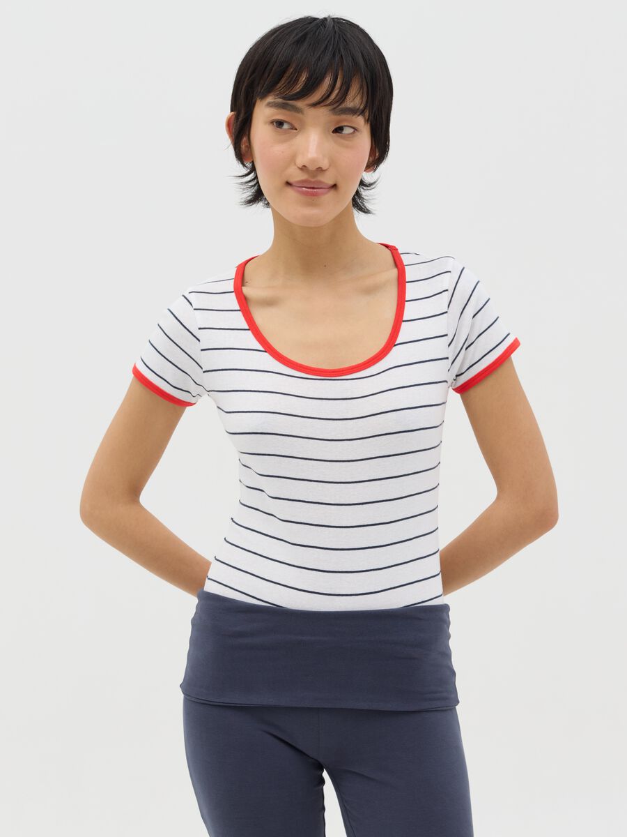 Short-sleeved white bodysuit_0