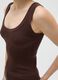 Women's Brown Stretch Fabric Vest_2