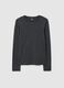 Grey Long Sleeve Cotton T-shirt_4