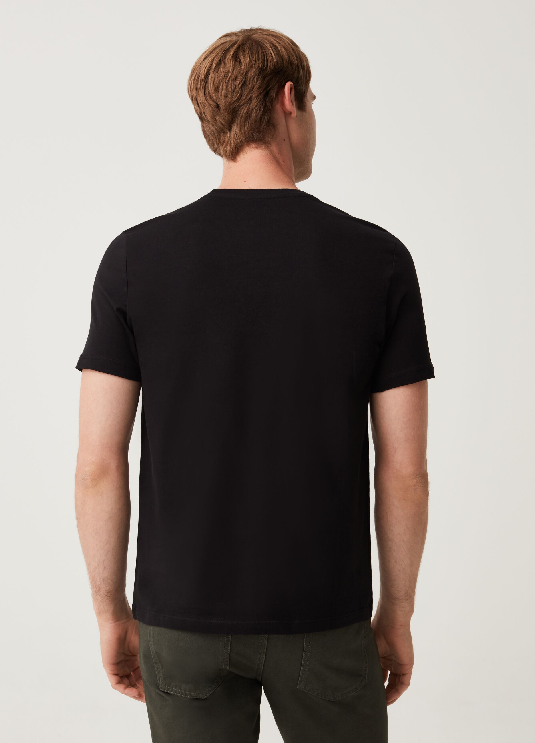 T-shirt girocollo in cotone_2