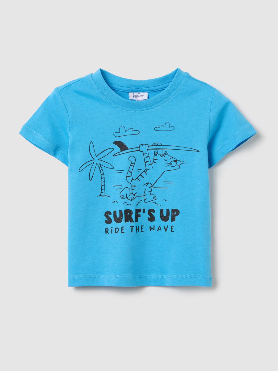Cotton T-shirt with print_0