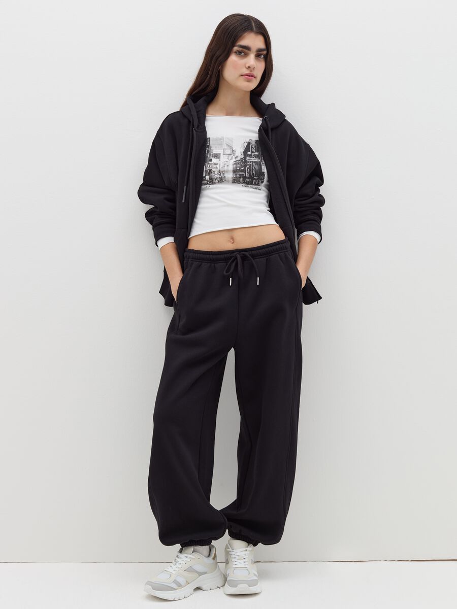 Oversized full-zip sweatshirt with hood_1