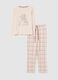 Multicolour checked pyjamas in pure cotton regular fit with print_4