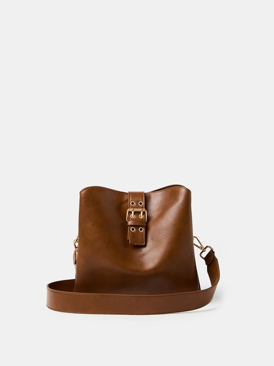 Borsa a secchiello con tasche esterne_0