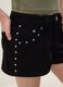 Girls&rsquo; black 100% cotton shorts with sparkly details_2
