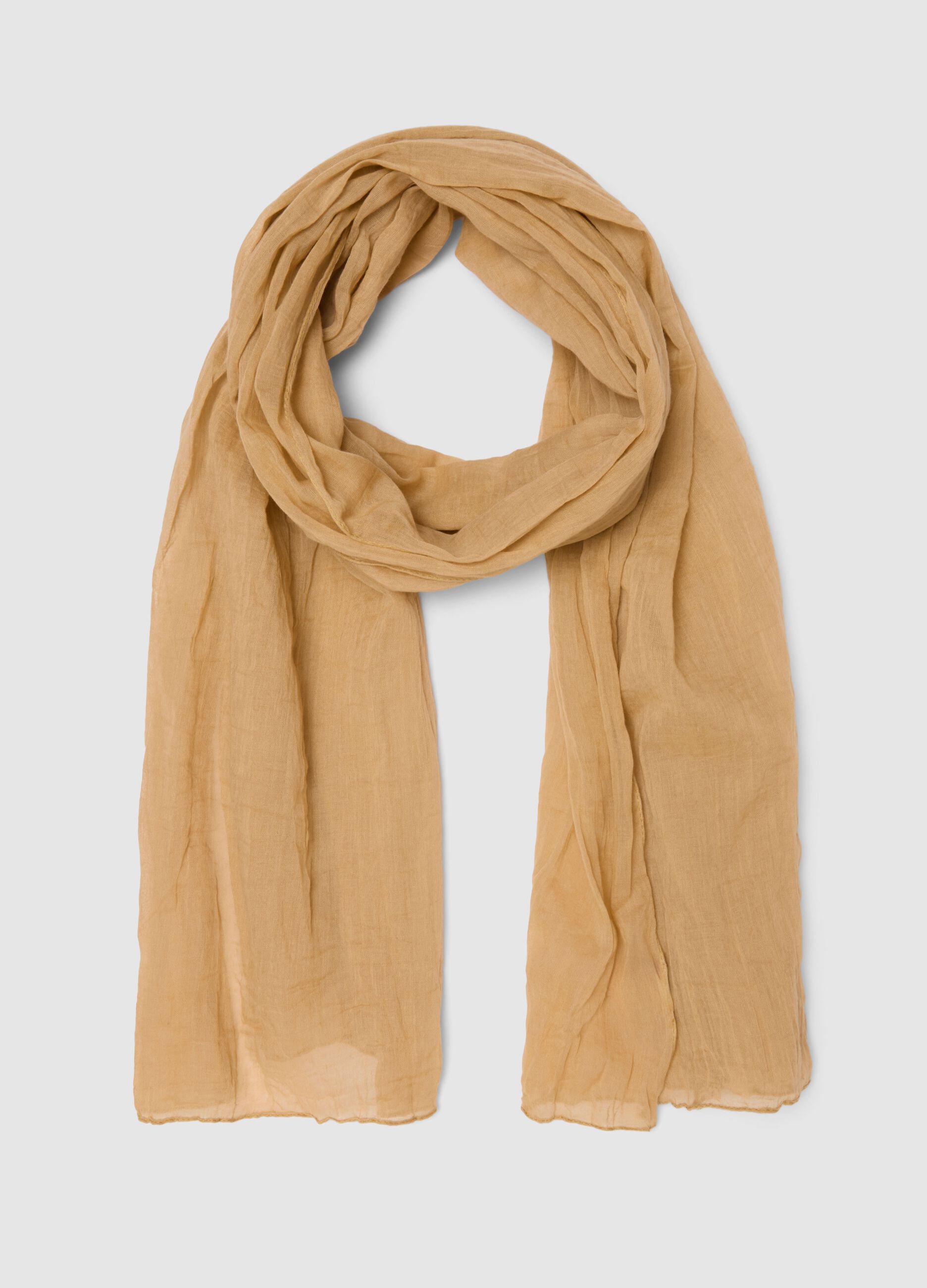 Pure Cotton Beige Scarf