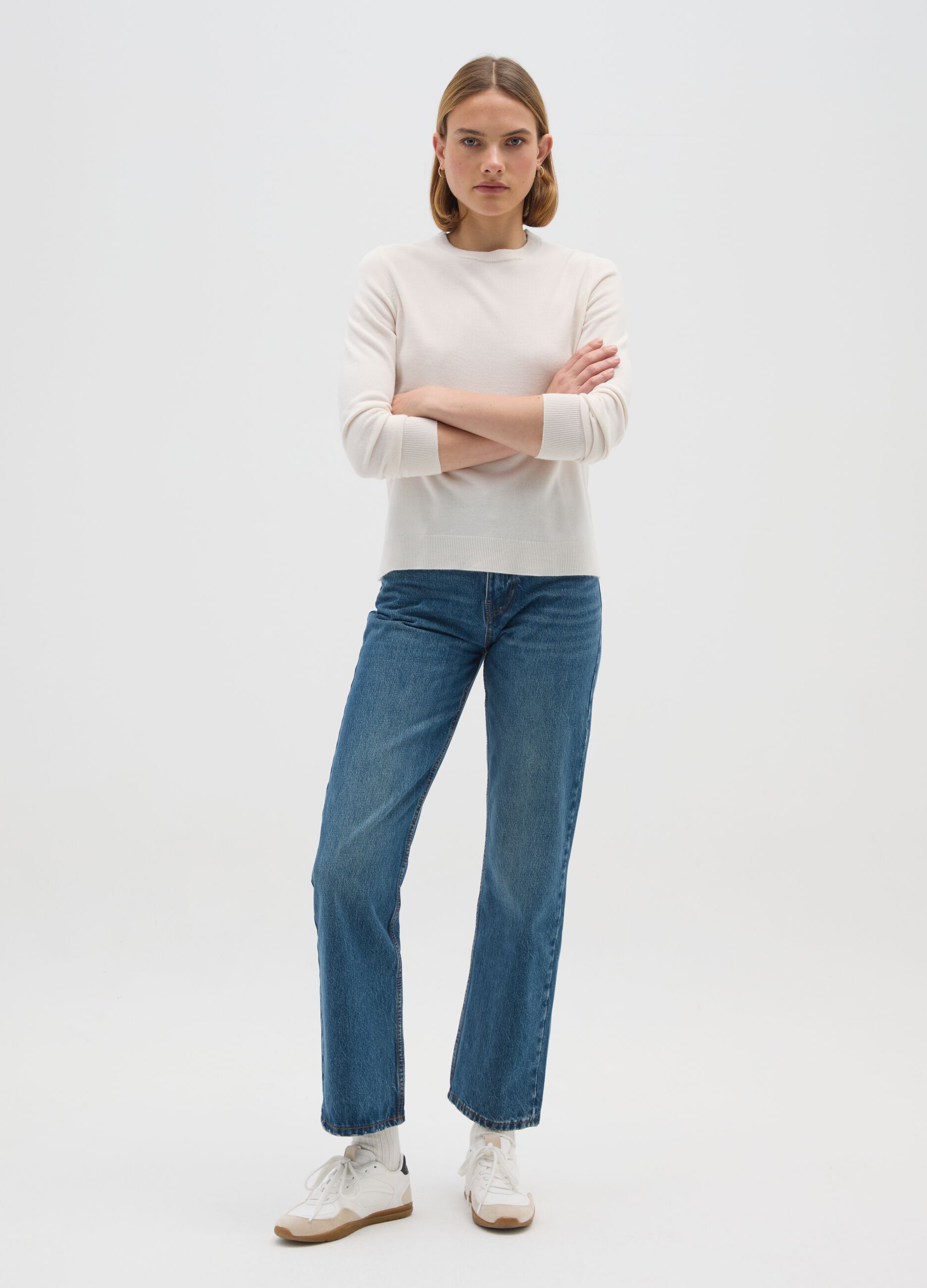 Regular Blue Cotton Jeans