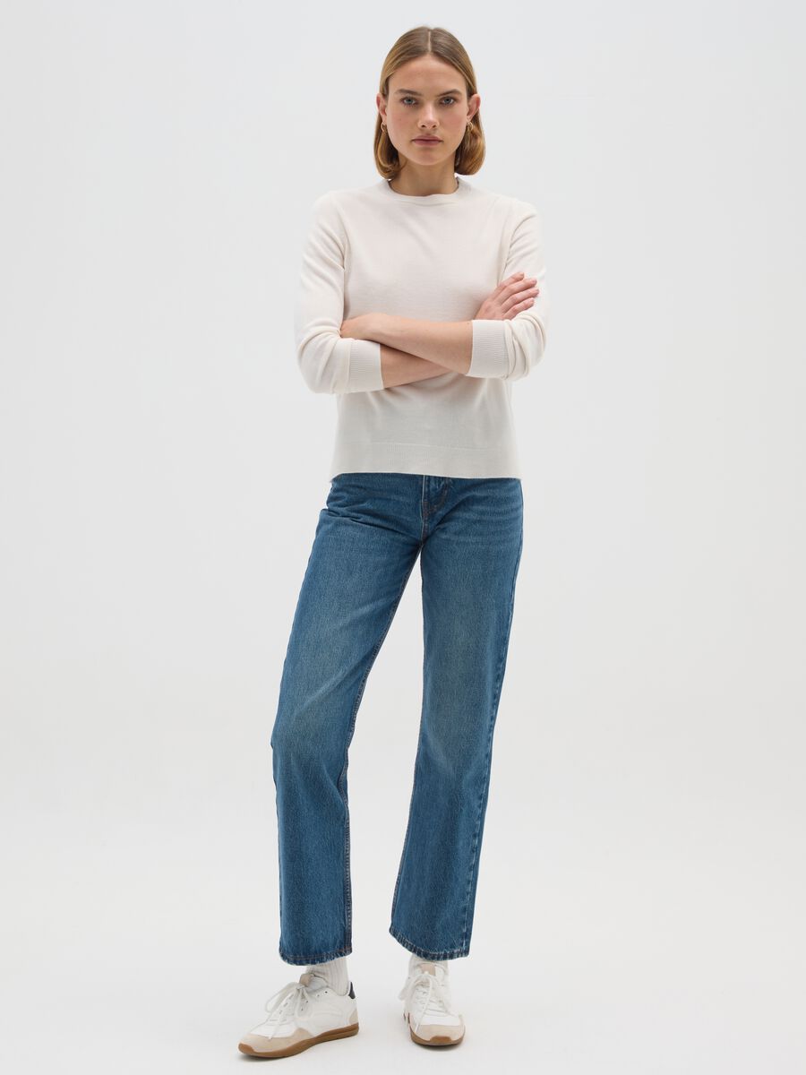 Jeans in puro cotone blu regular fit_0