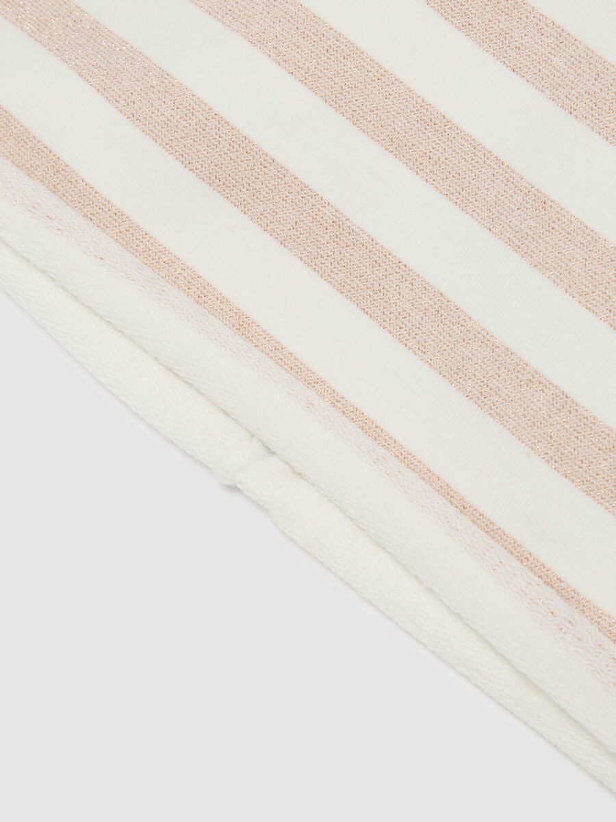 Elasticated Pink Striped Hat for Girls_1