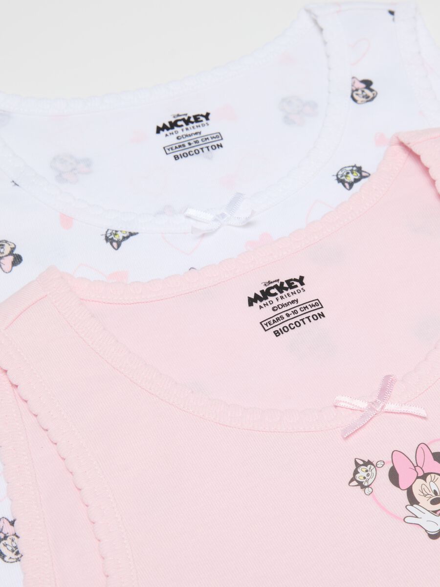 Two-pack organic cotton vests with Minnie Mouse print_2