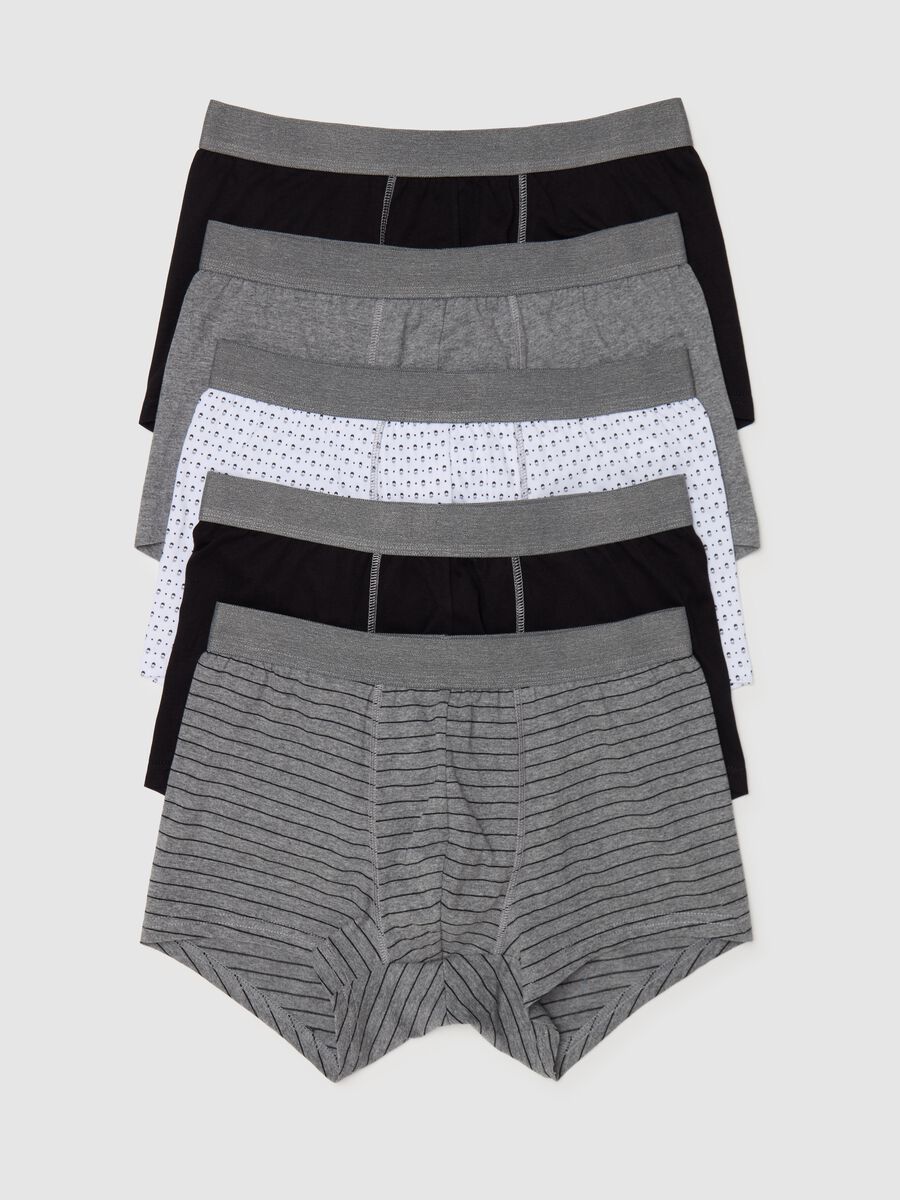 Five-pack boxer shorts in organic cotton with striped pattern_4