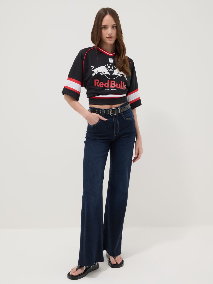 Multicolour pure cotton oversized fit Red Bulls T-shirt_2