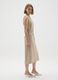 Beige slim fit stretchy fabric dress_1