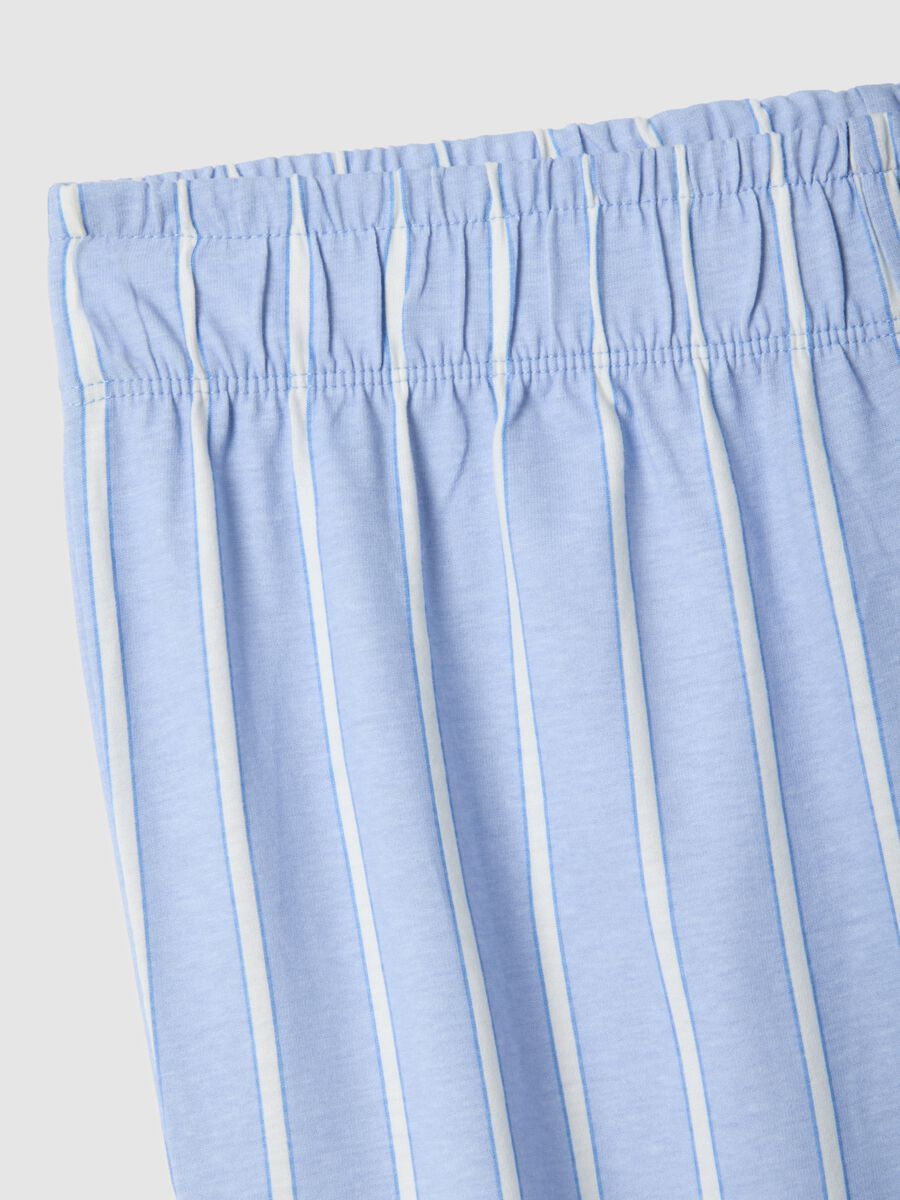 Multicolour striped pyjama trousers in pure cotton regular fit_5