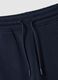 Children's blue regular fit jogger trousers in pure cotton_2