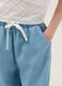 Girls&rsquo; light blue pure cotton wide-leg denim trousers_2