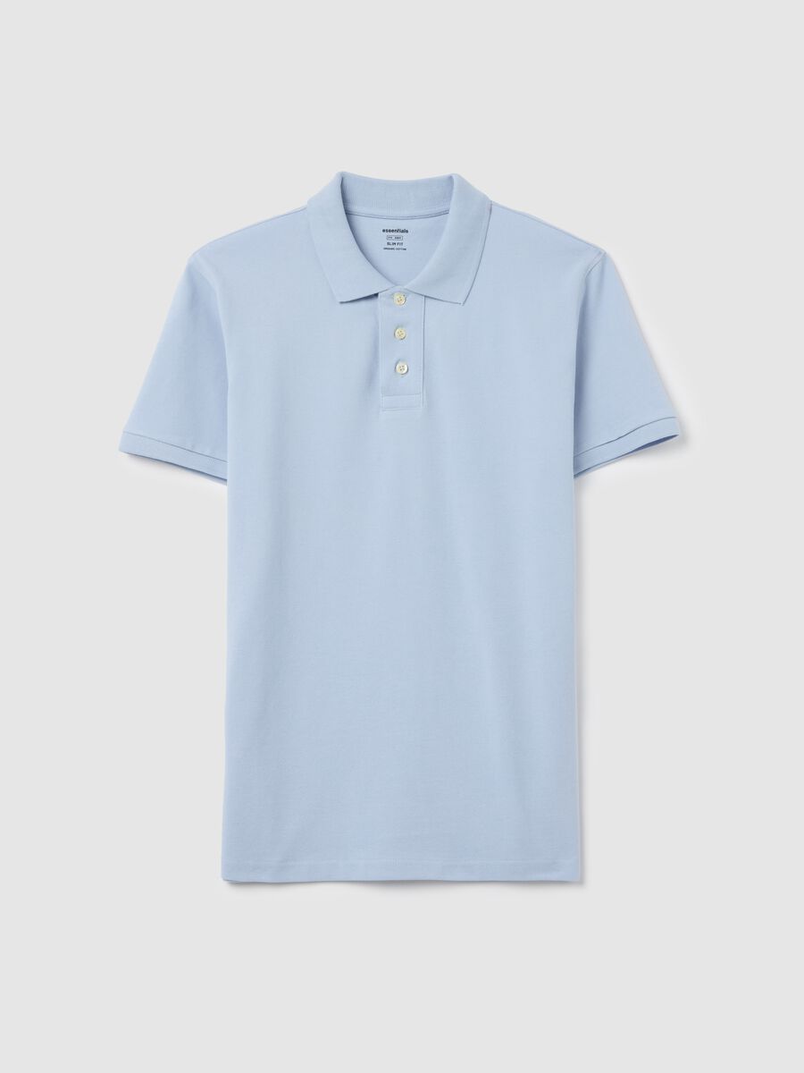 Slim-fit polo shirt in organic cotton_0