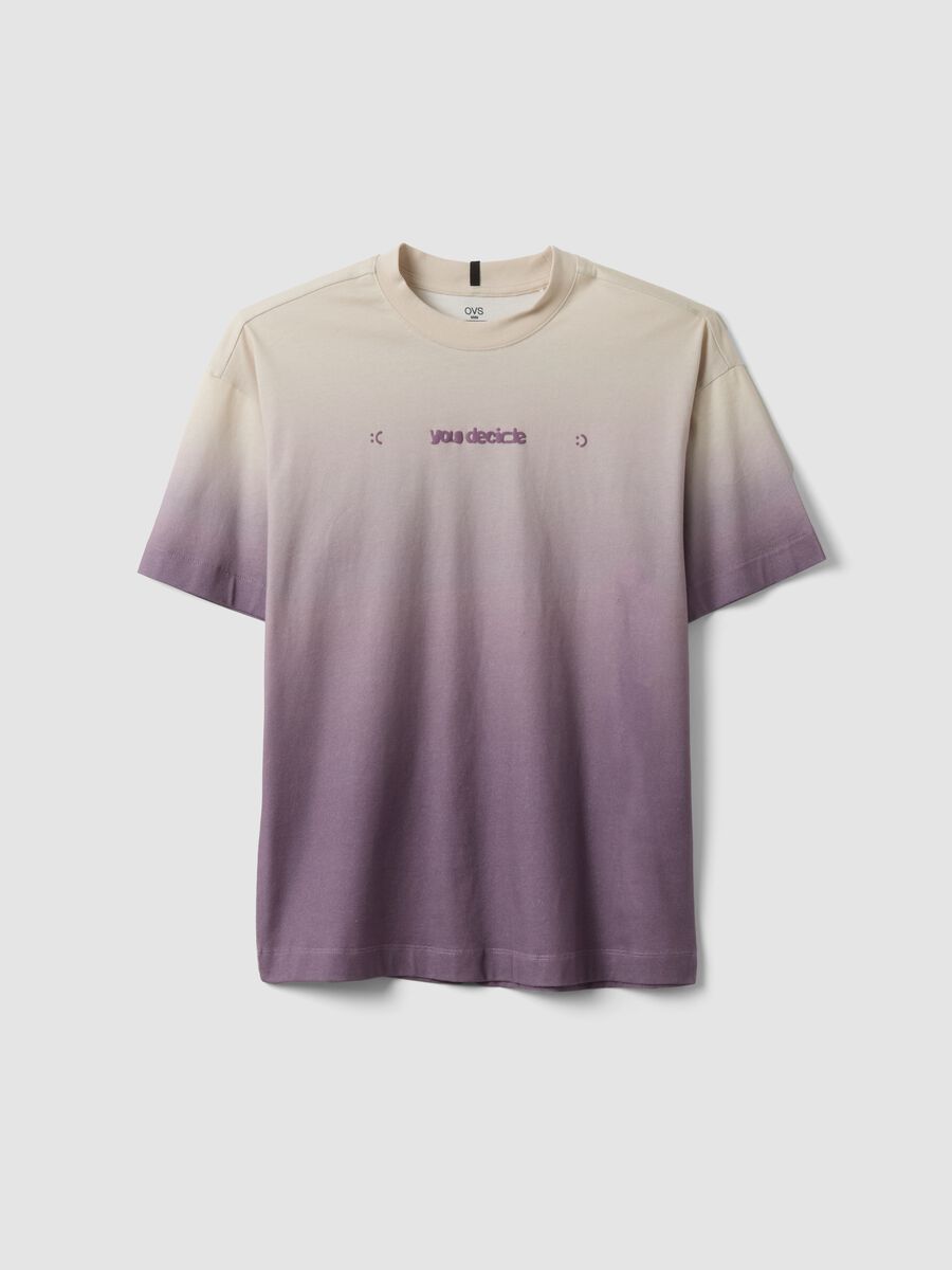 T-shirt over fit sfumata in puro cotone per ragazzo_0