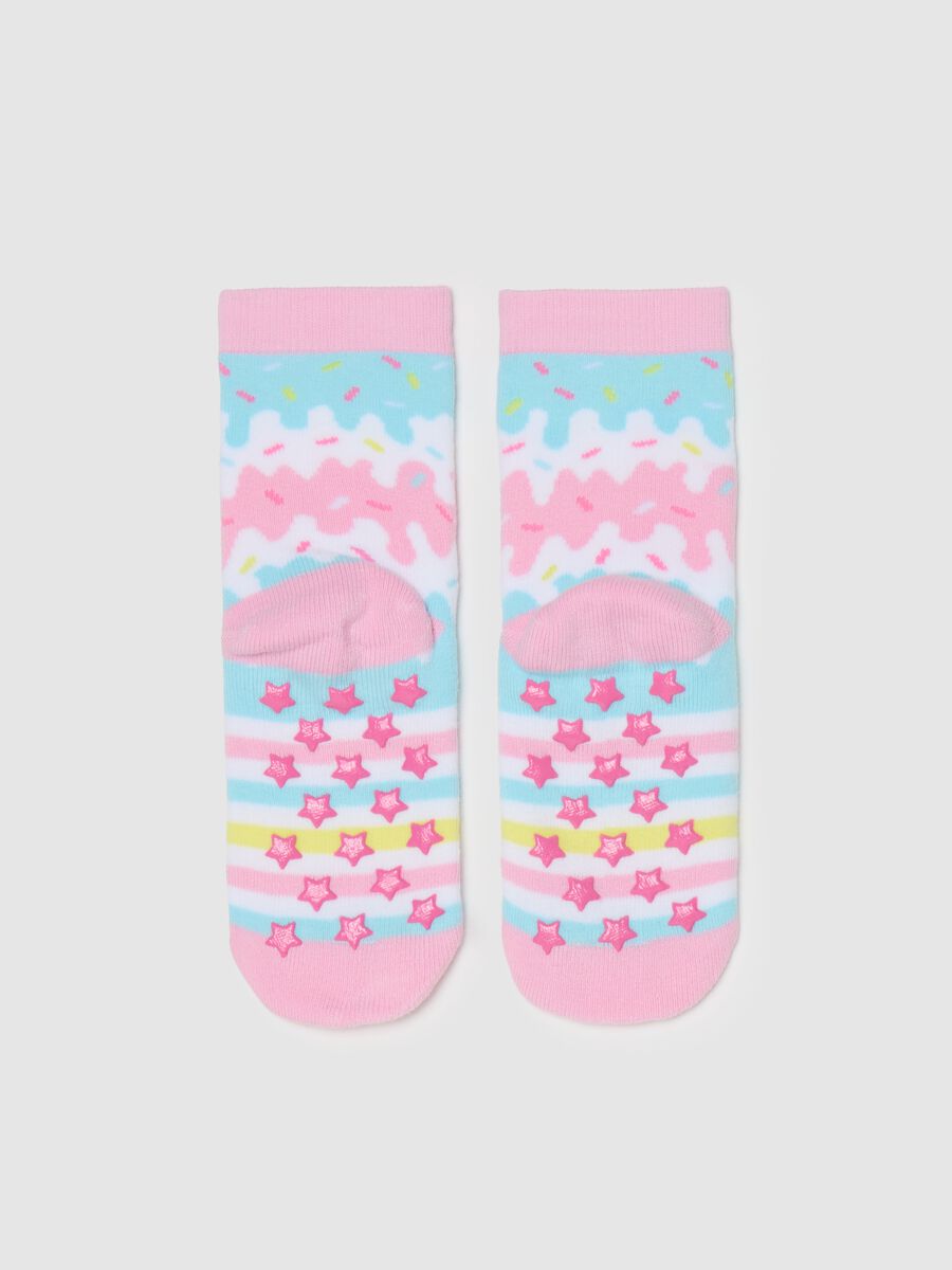 Slipper socks with cake design_1
