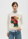 White Round Neck Christmas Jumper Regular Fit_1