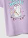 Girls' regular fit pure cotton violet T-shirt with print_3