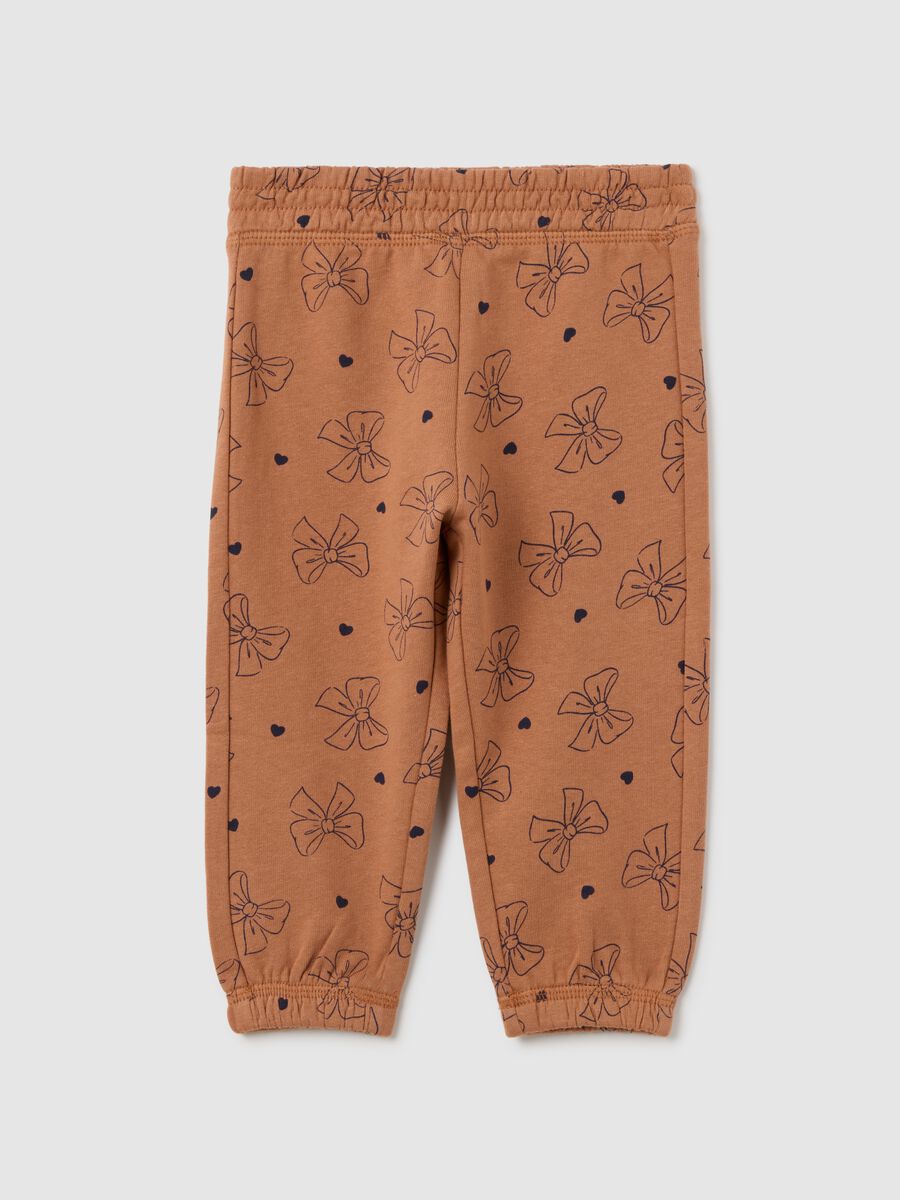 Girls' brown regular fit pure cotton leggings_0