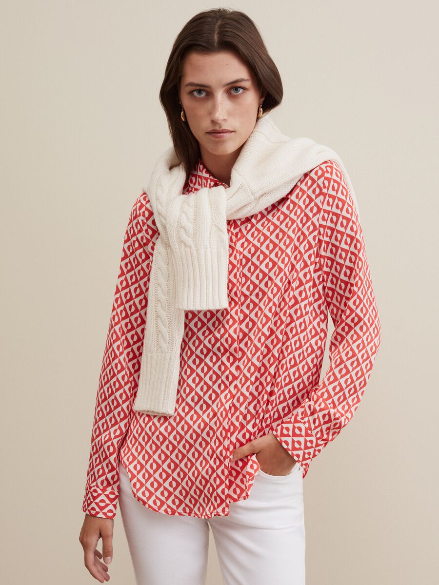 Blusa con stampa optical_0