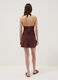Brown viscose-linen blend mini dress, regular fit_2