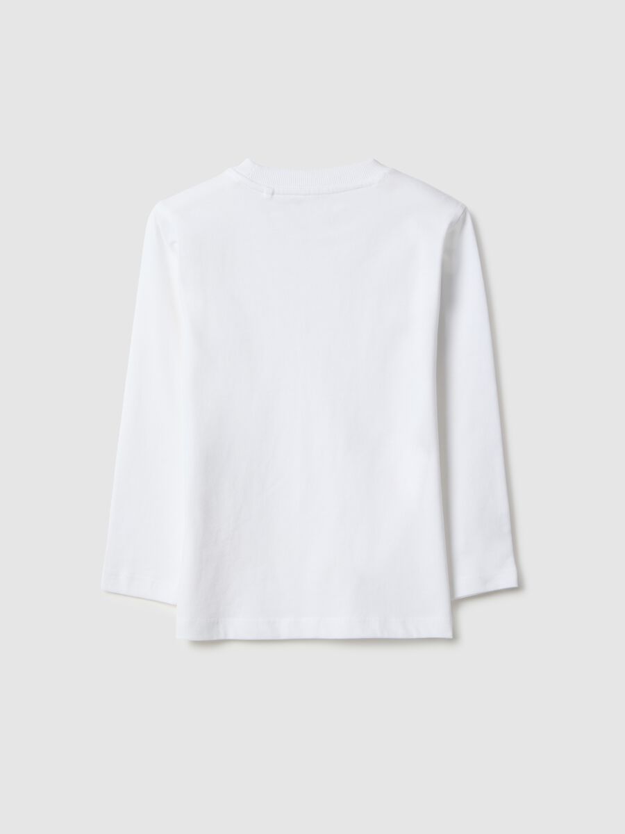 Kids' White Long-Sleeve Top in Pure Cotton Regular Fit_1