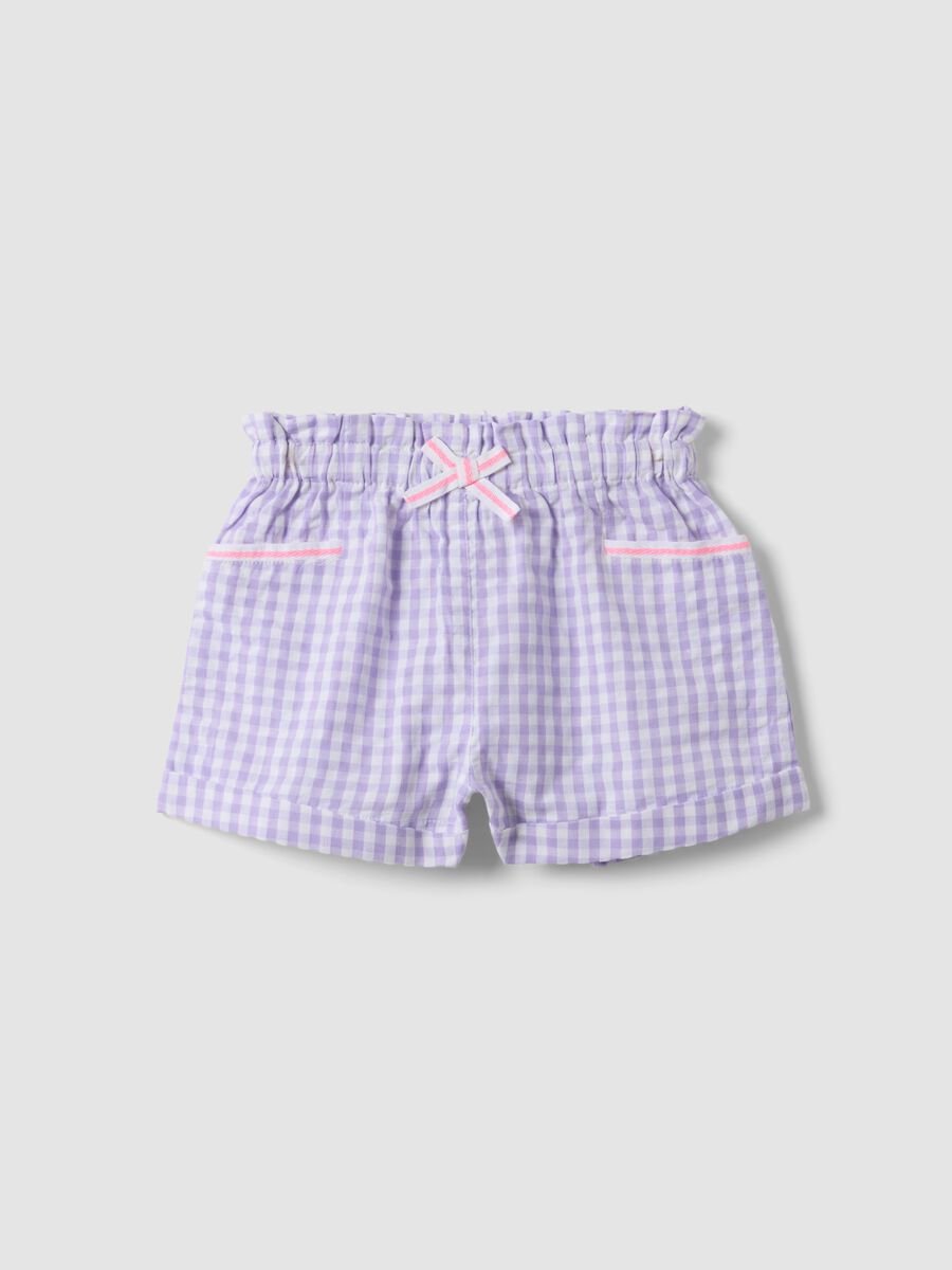 Purple cotton shorts_0