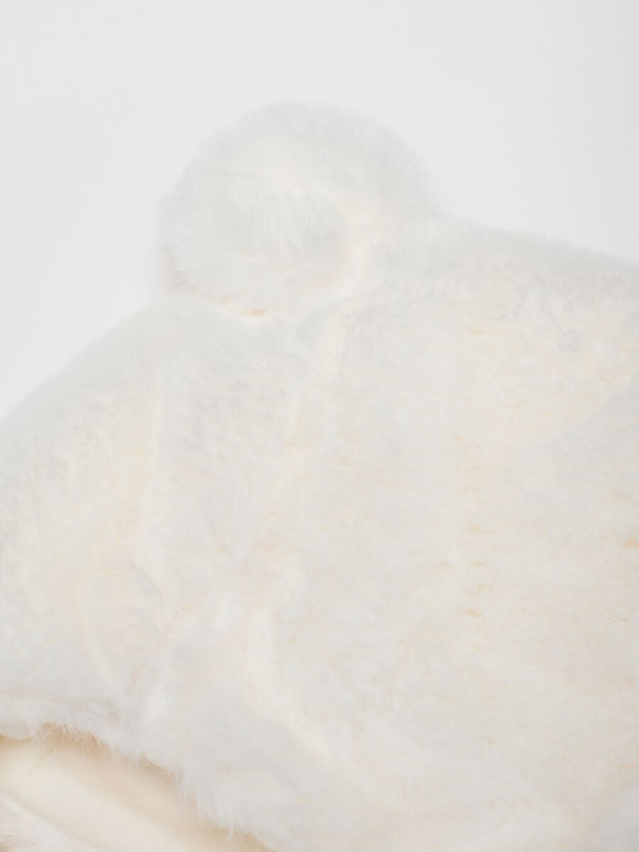 Pink newborn hat with ears_2