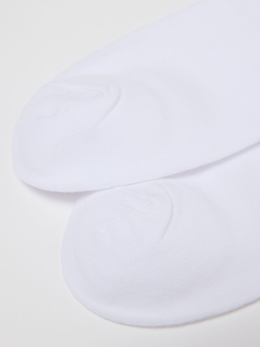 Multipack of white short cotton blend socks with regular fit_1