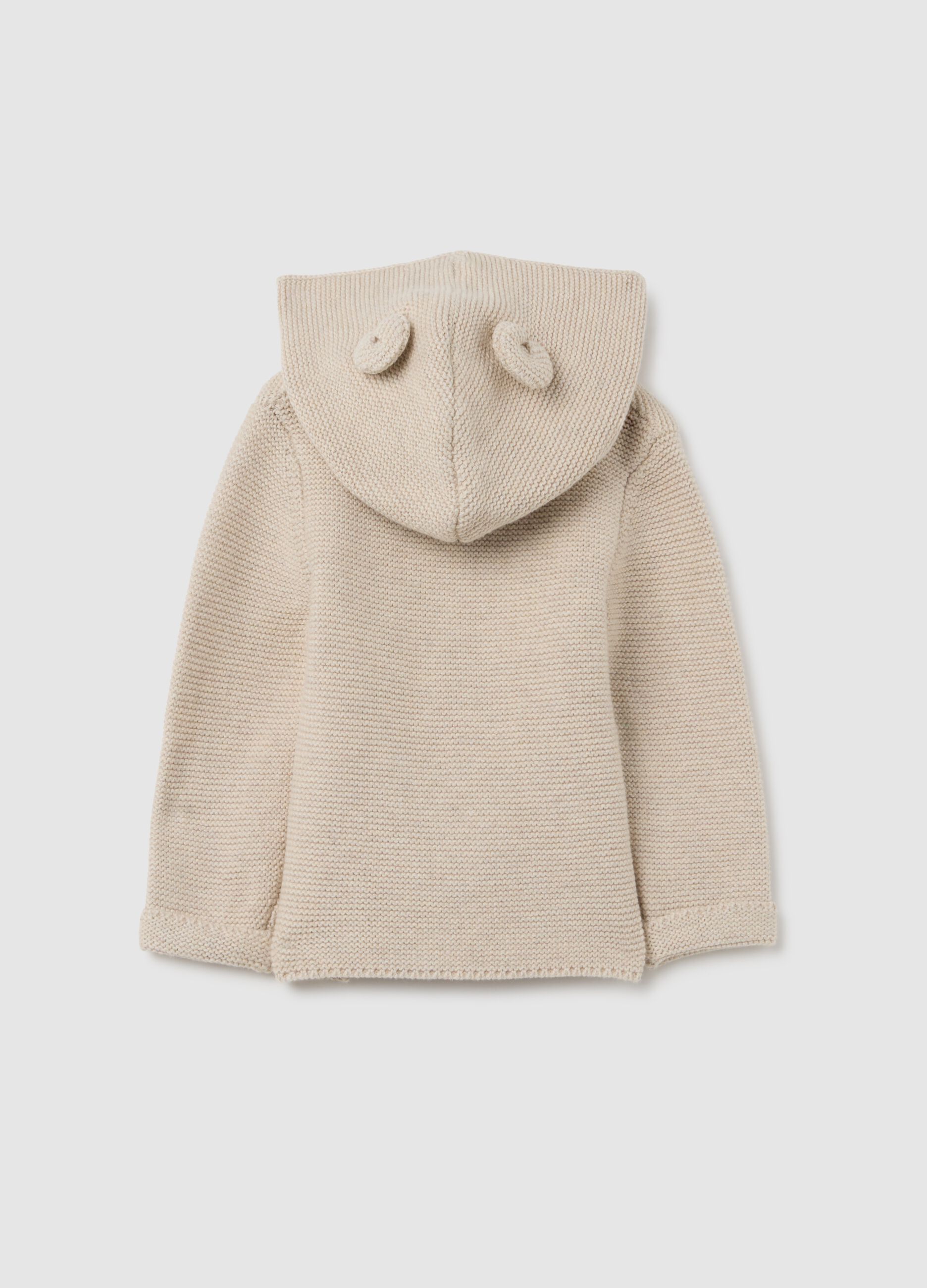 Pure Cotton Beige Baby Cardigan Regular Fit