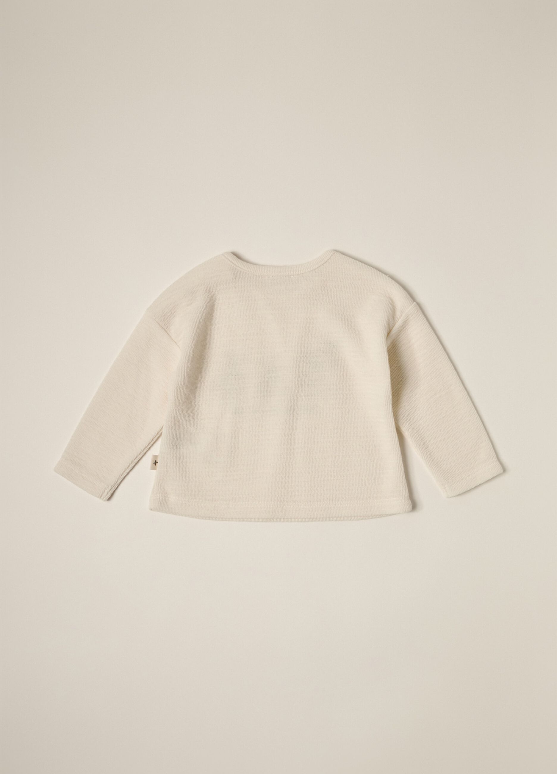 IANA newborn boy sweatshirt in cotton blend French terry
