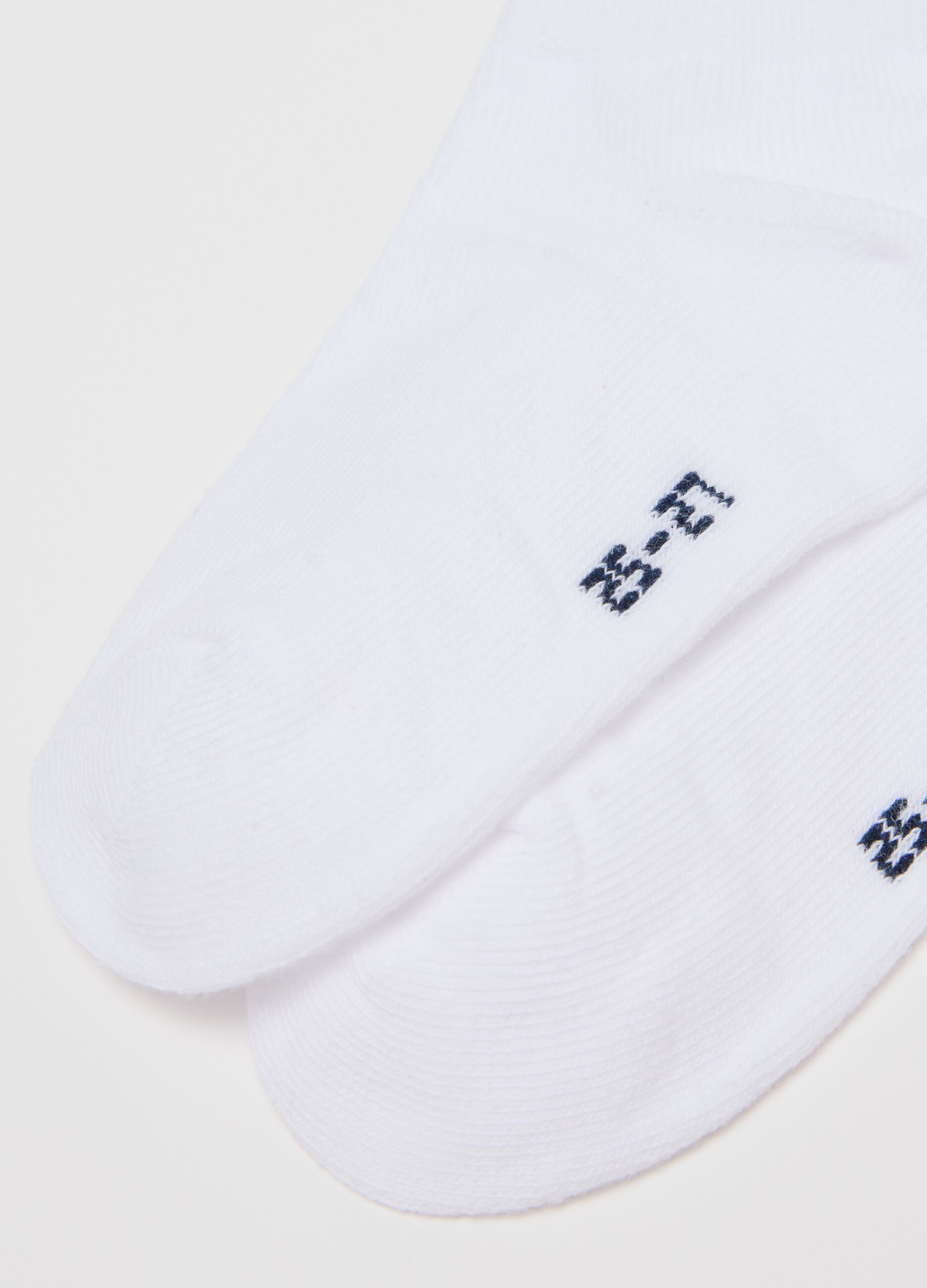Five-pair pack shoe liners in stretch cotton