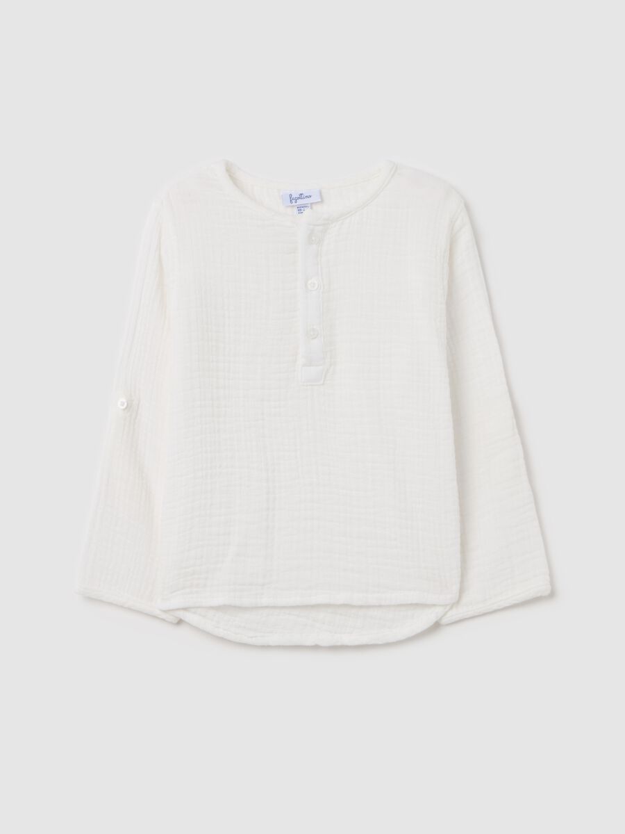 Waffle weave shirt_0