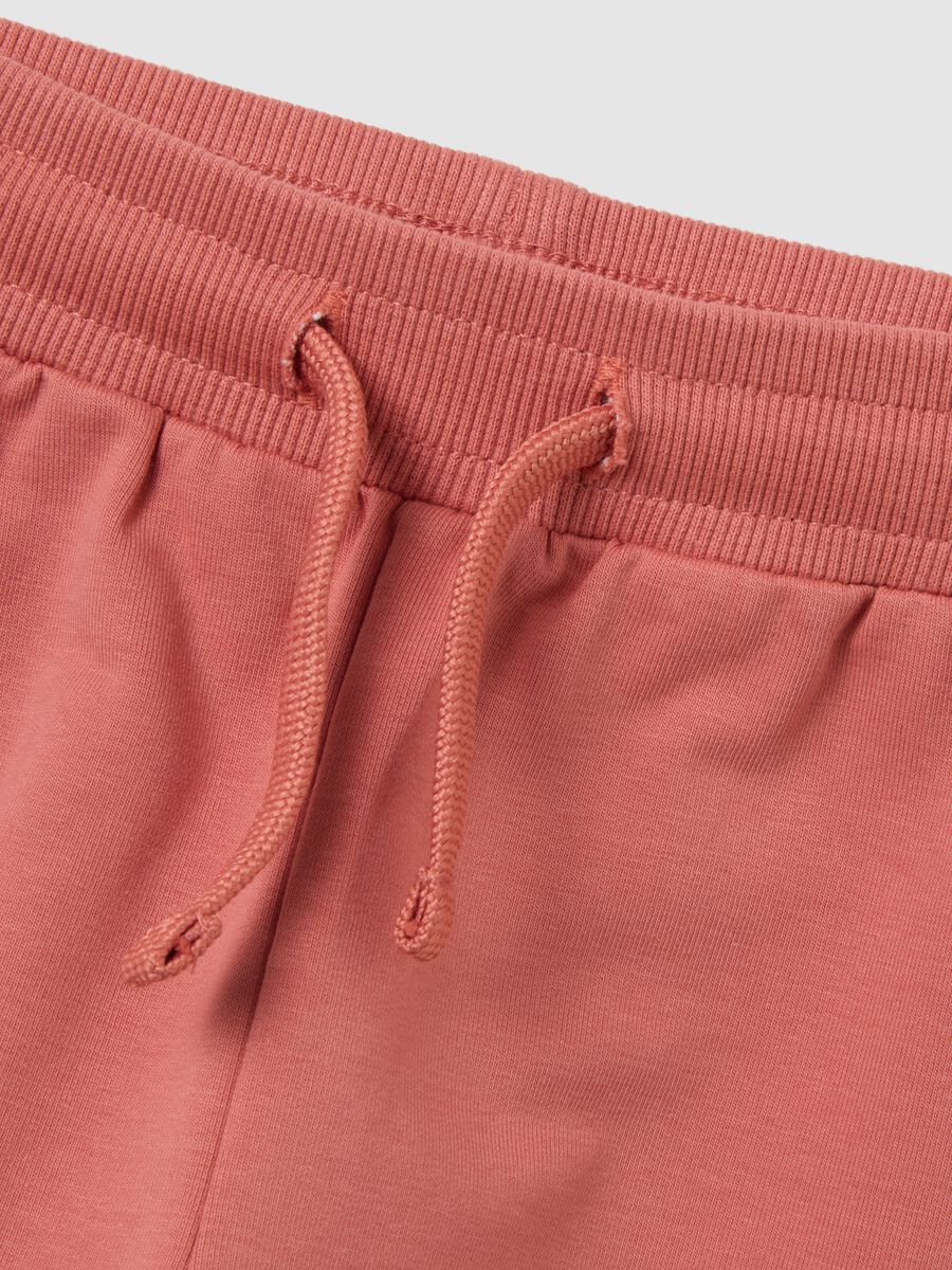 Girls' pink cotton trousers with regular fit_3