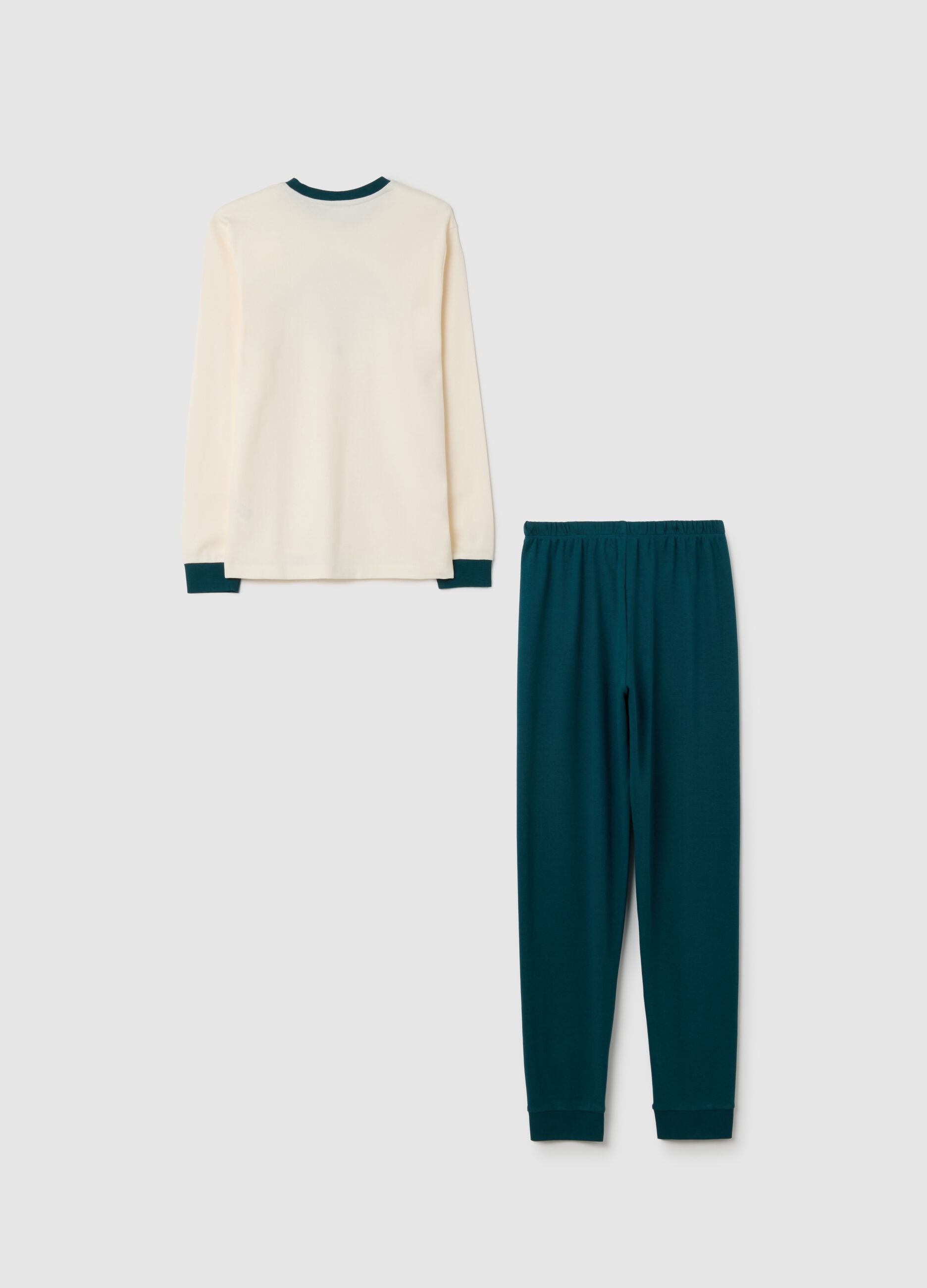 Boys' pyjamas in pure multicolour cotton regular fit