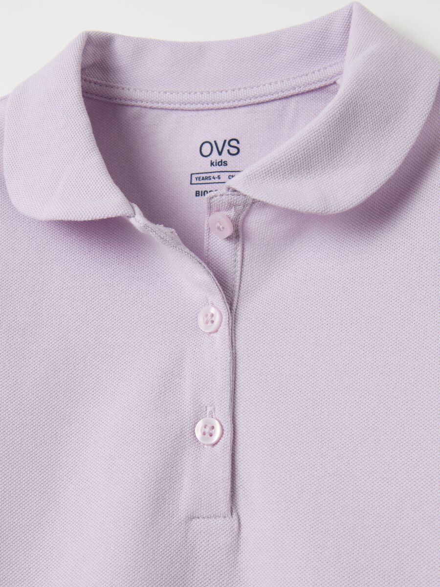 Polo shirt in piquet with puff sleeves_2