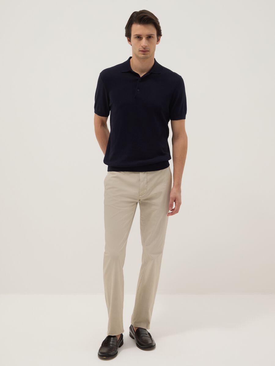 Pure cotton blue polo regular fit_1