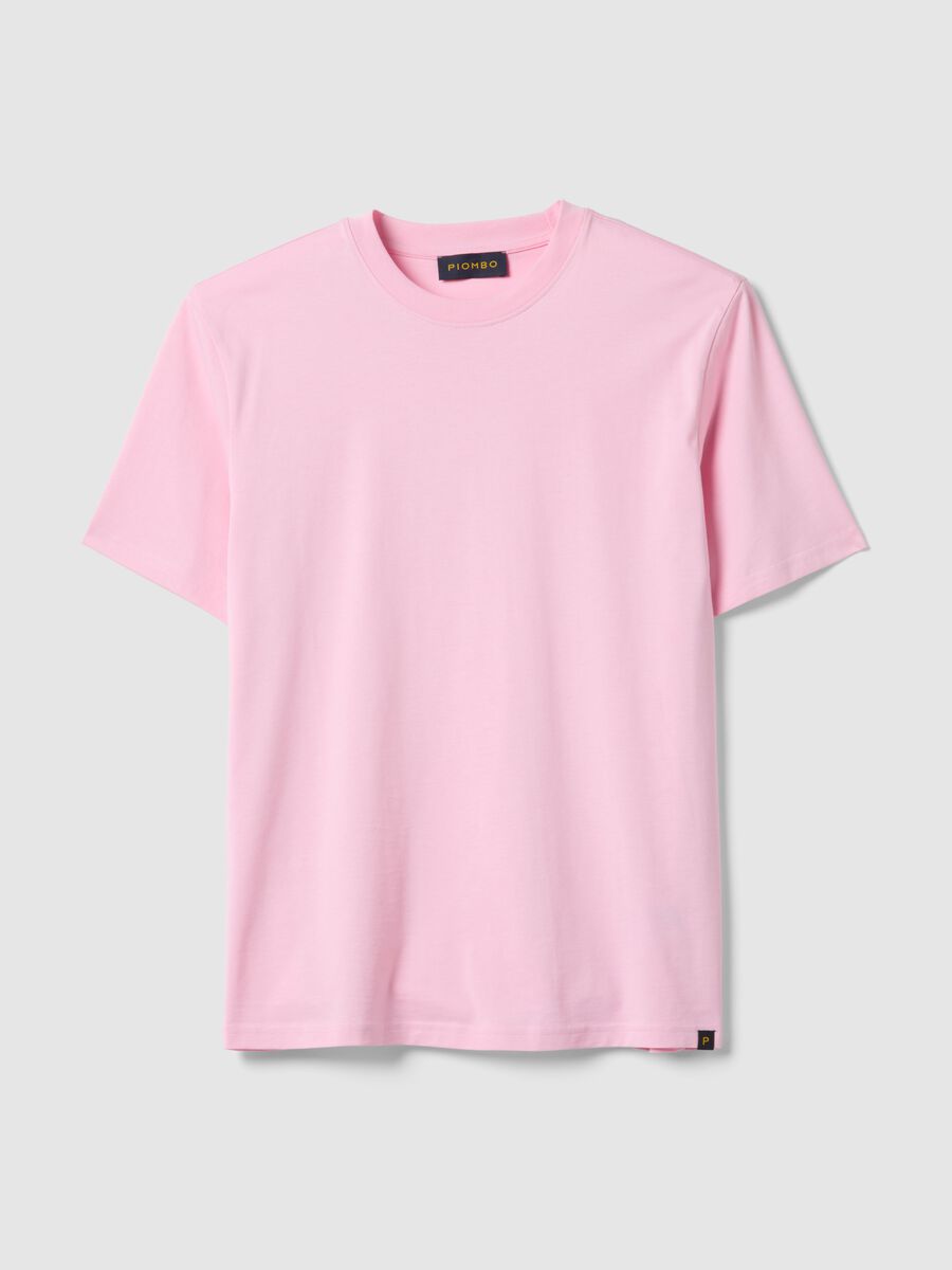 T-shirt girocollo in puro cotone rosa relaxed fit_4