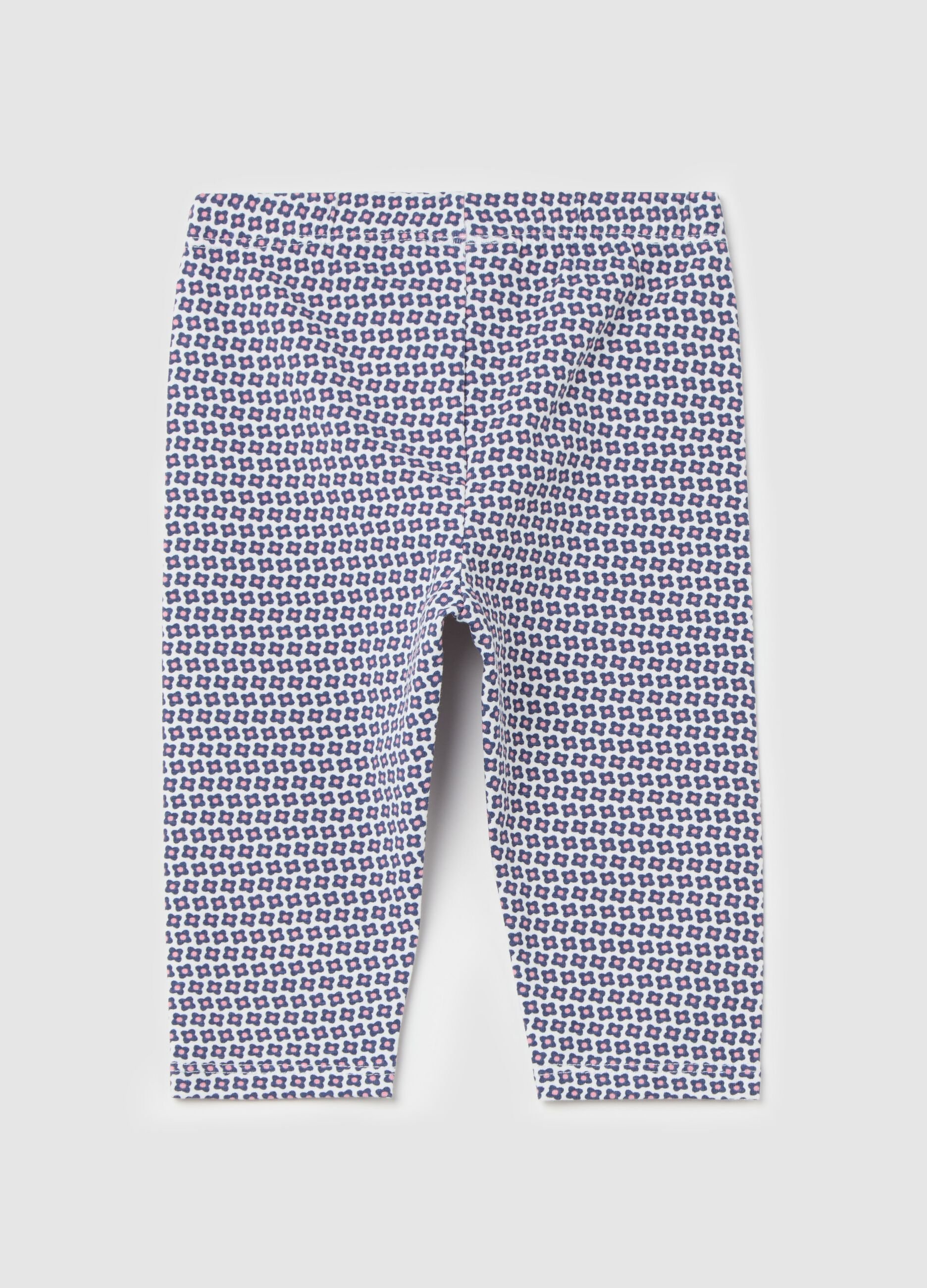 Three-quarter leggings with print