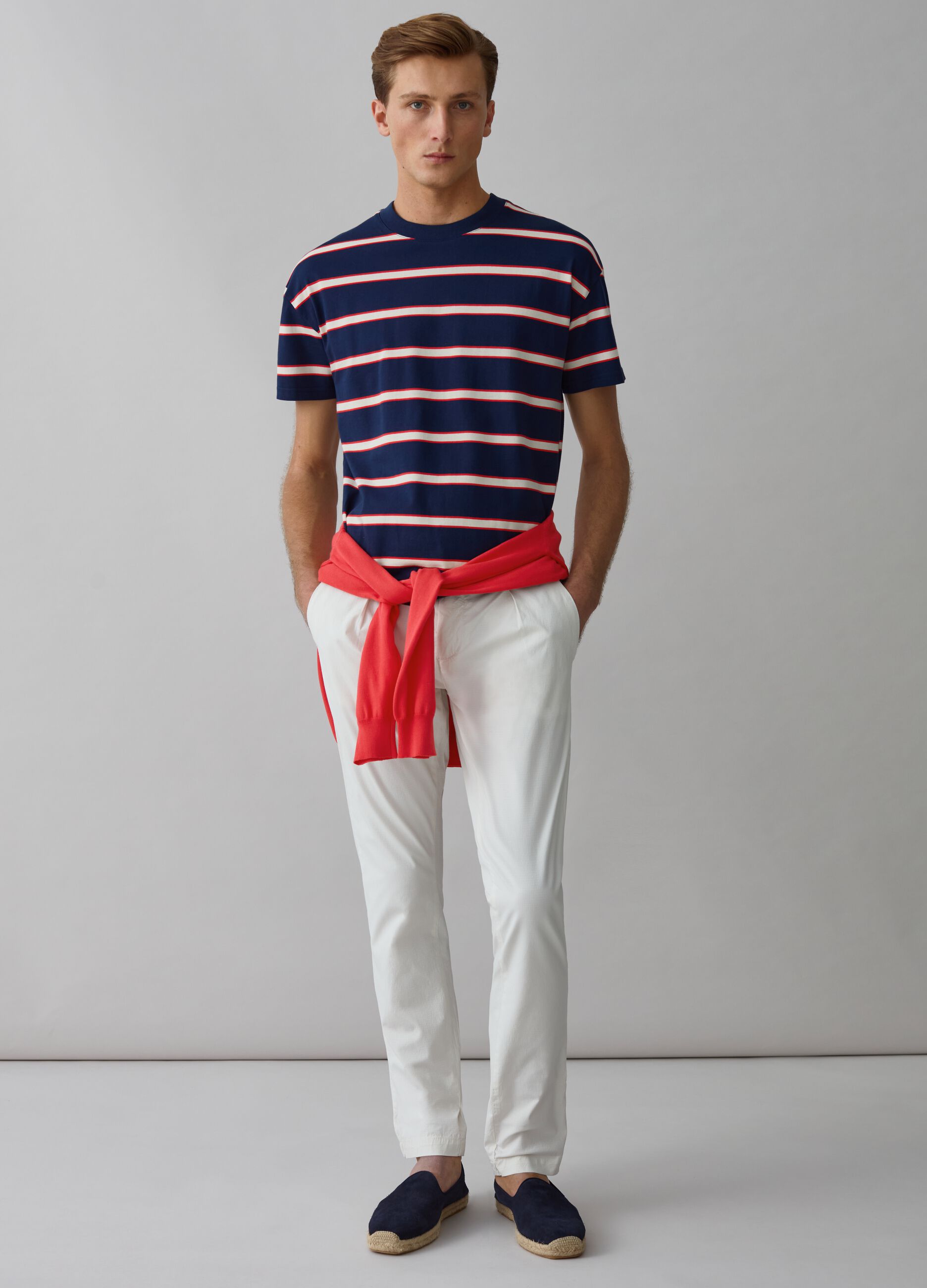 Pantalone chino con trama ripstop