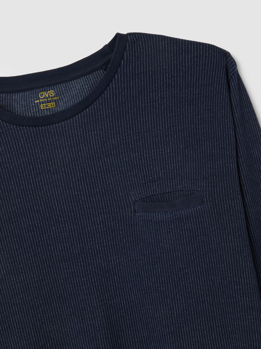 Pigiama in misto cotone blu regular fit_5