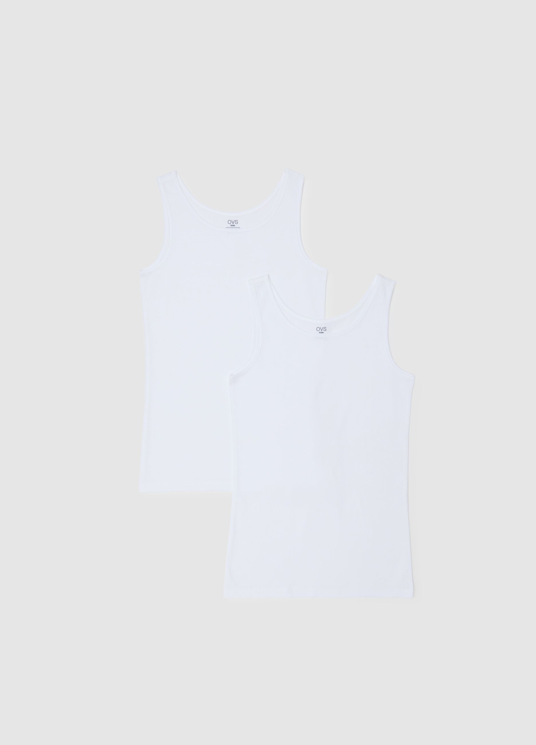 White Cotton Vest for Girls