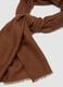 Brown fringed scarf_1
